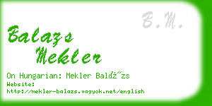 balazs mekler business card